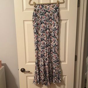 Floral bell bottom pant